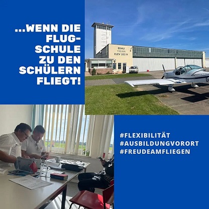 Wenn die Flugschule zu den Schülern fliegt !